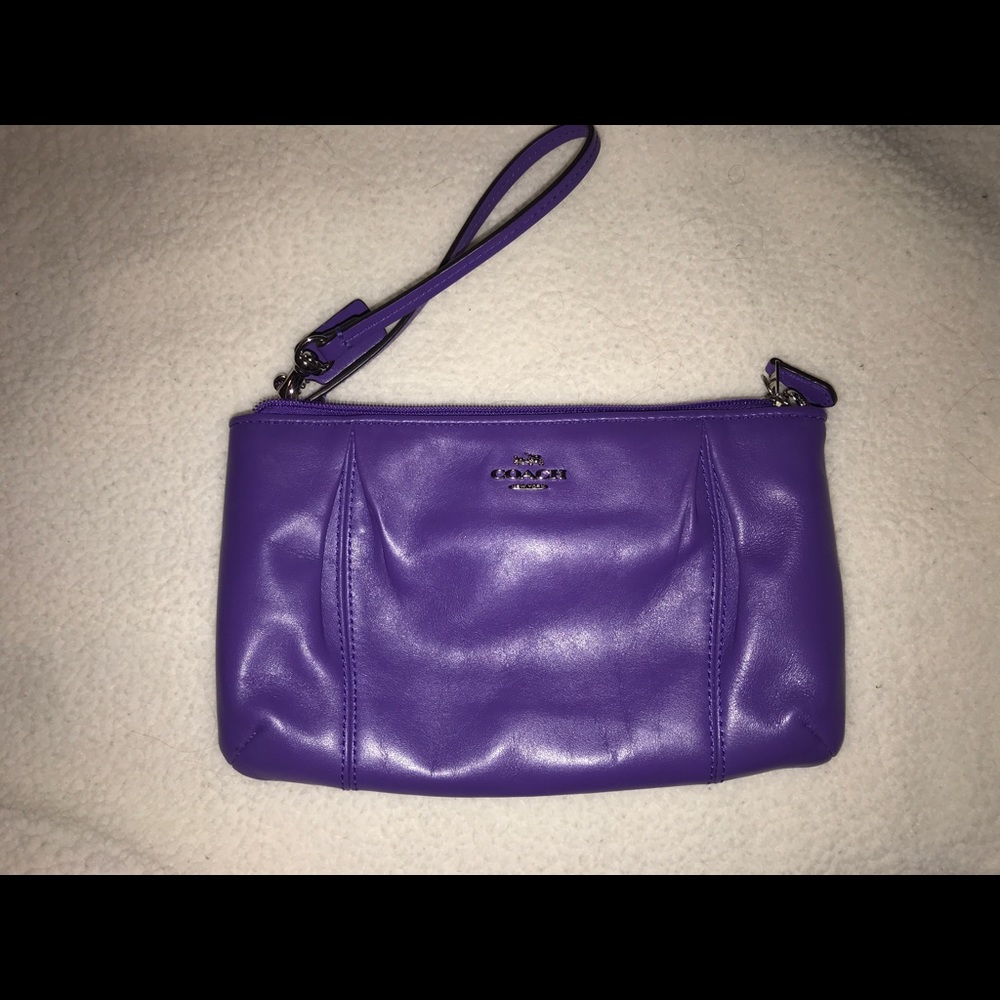Coach wristlet purple